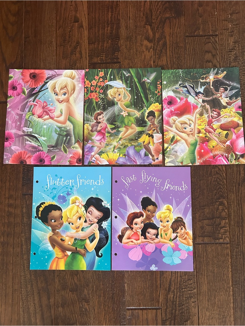 💙Brand new set of 5 Tinkerbell School Folders